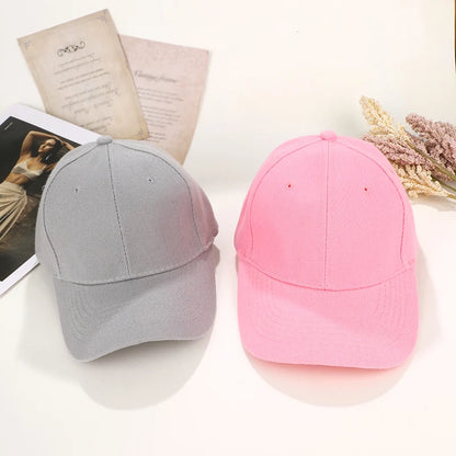 Solid Color Baseball Cap – Casual Adjustable Sports Hat