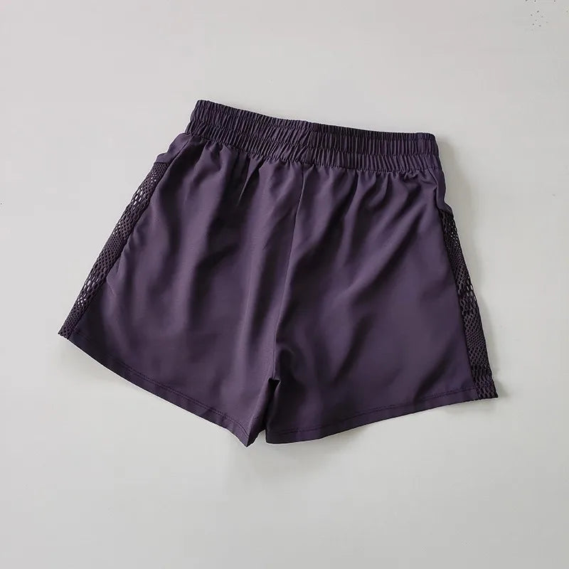 Women’s Quick Dry Running Shorts – Lightweight Athletic Workout Shorts with Mesh Panels for Fitness & Yoga
