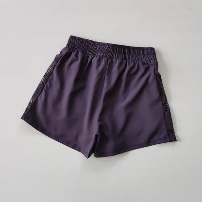 Women’s Quick Dry Running Shorts – Lightweight Athletic Workout Shorts with Mesh Panels for Fitness & Yoga