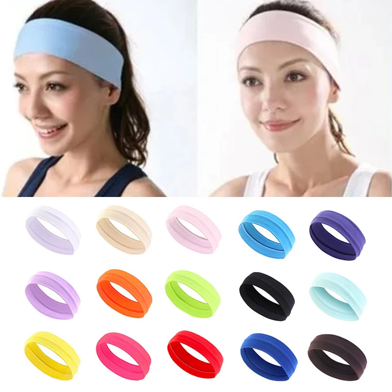 Stretch Sports Headband Set – Non Slip Wide Workout Headbands for Women & Men