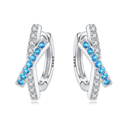 925 Sterling Silver Hoop Earrings – Minimalist Layered Huggie Earrings for Women