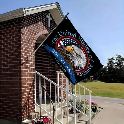 USA 250 Years Eagle Flag – Patriotic 1776–2026 Outdoor Banner