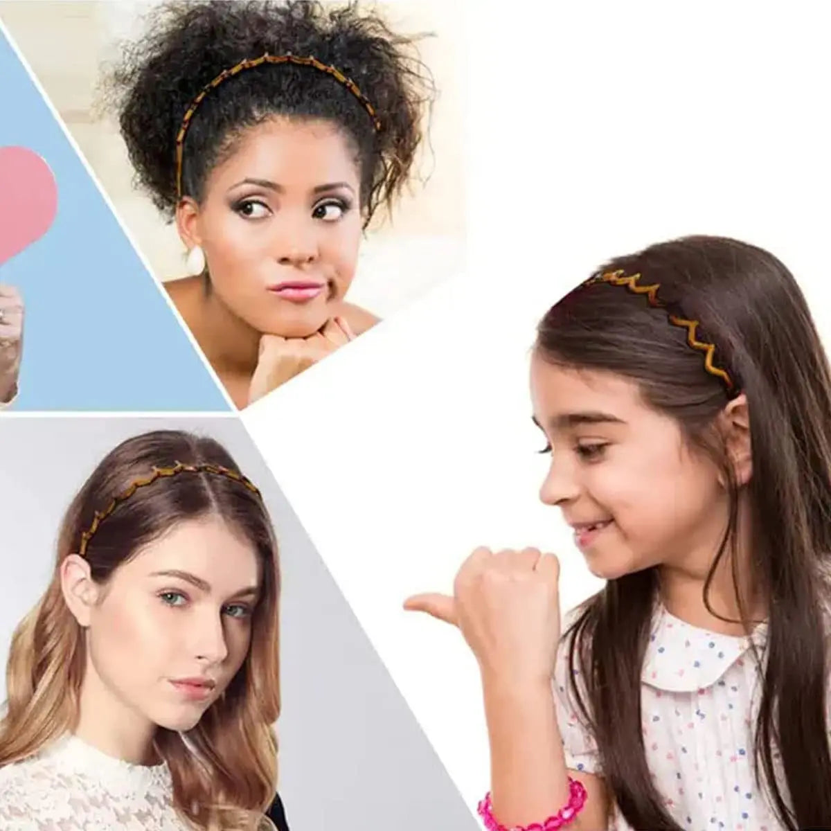 Wave Metal Headband – Vintage Zigzag Hair Hoop for Women Trendy Hair Accessory