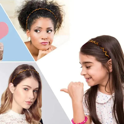 Wave Metal Headband – Vintage Zigzag Hair Hoop for Women Trendy Hair Accessory
