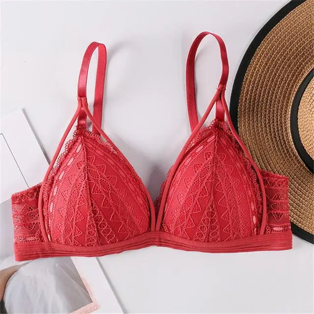 Sexy Lace Bralette for Women – Soft Wireless Push Up Bra