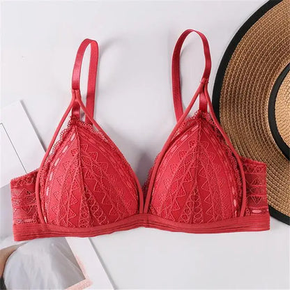 Sexy Lace Bralette for Women – Soft Wireless Push Up Bra