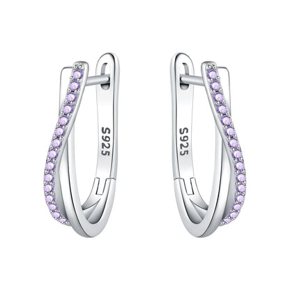 925 Sterling Silver Hoop Earrings – Minimalist Layered Huggie Earrings for Women