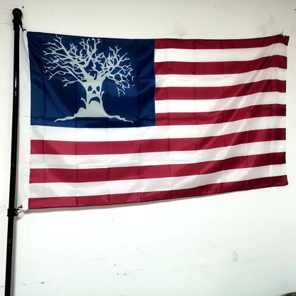 American Flag Tree Design Banner – Patriotic Stars & Stripes Flag