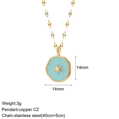 Gold Charm Pendant Necklace Collection – Celestial Eye Heart Sun Moon Layered Necklaces for Women