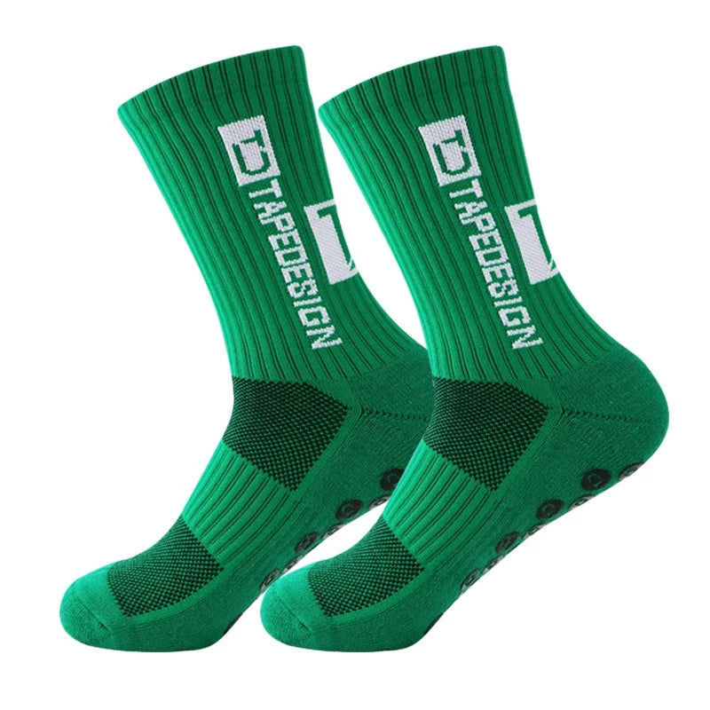 Anti Slip Soccer Grip Socks – Athletic Compression Football Crew Socks