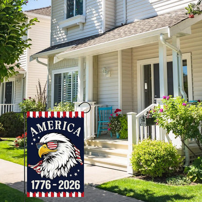 1776-2026 Semiquincentennial Garden Flag, Vintage Machine Washable 250th Theme America American Garden Flag