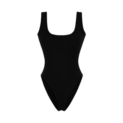 Women's Sculpting Modern Low Back Tank Bodysuit With Bra Insert