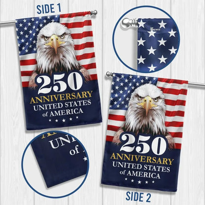 American Flag-250 Anniversary 1776 2026 United States Of America Patriotic Eagle 4th Of July Flag