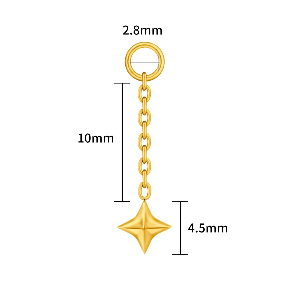 Star Drop Earrings – Minimalist Geometric Dangle Earrings for Women Trendy Jewelry