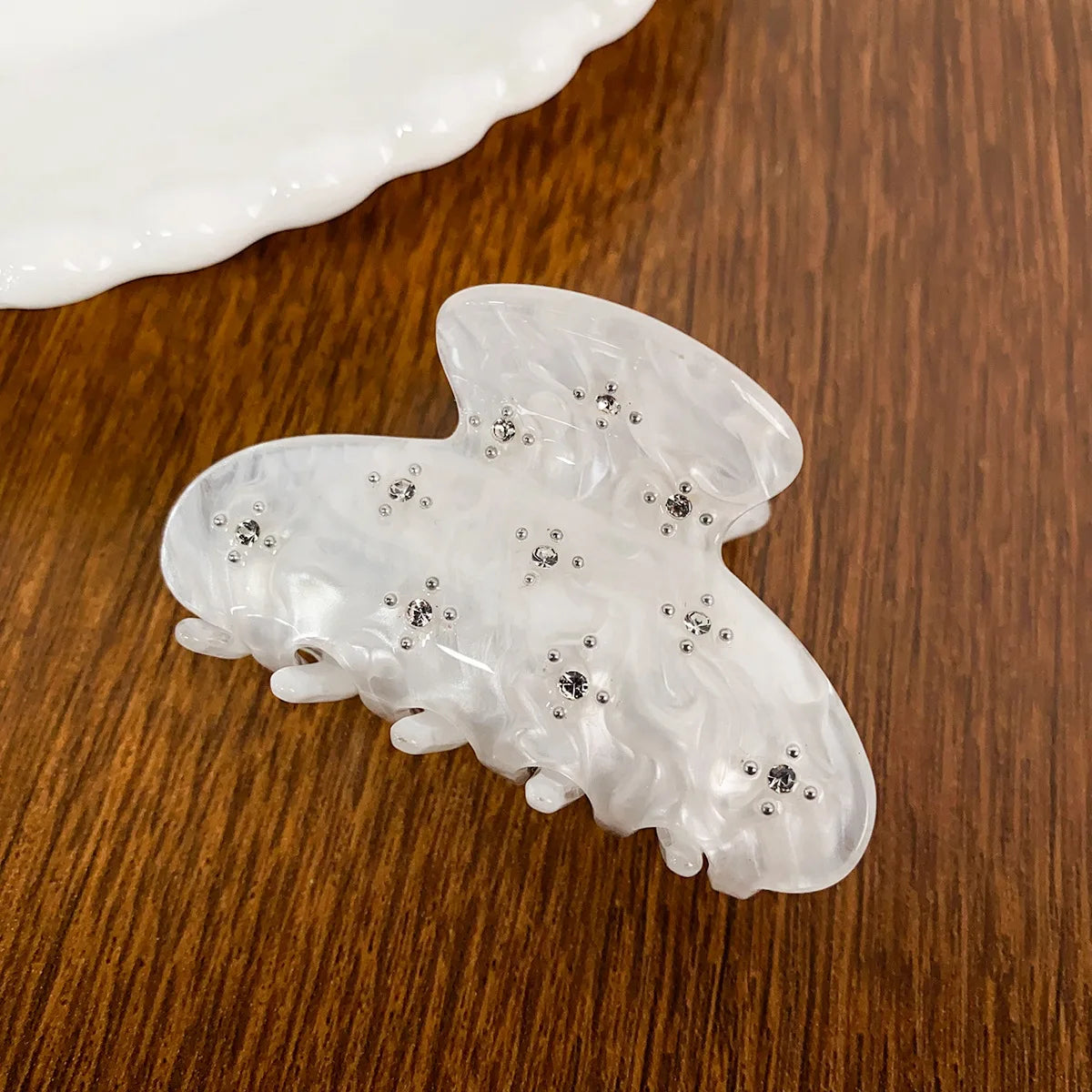 1pc Diamond inlay, high-end feel, light luxury style, flower clip, personalized atmosphere, simple hair clip, hair accessory