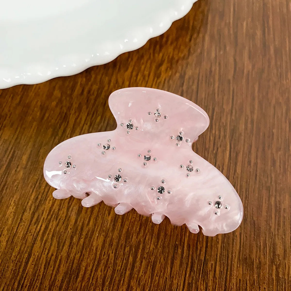 1pc Diamond inlay, high-end feel, light luxury style, flower clip, personalized atmosphere, simple hair clip, hair accessory