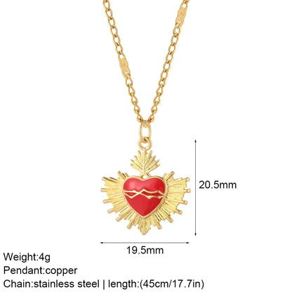 Gold Charm Pendant Necklace Collection – Celestial Eye Heart Sun Moon Layered Necklaces for Women
