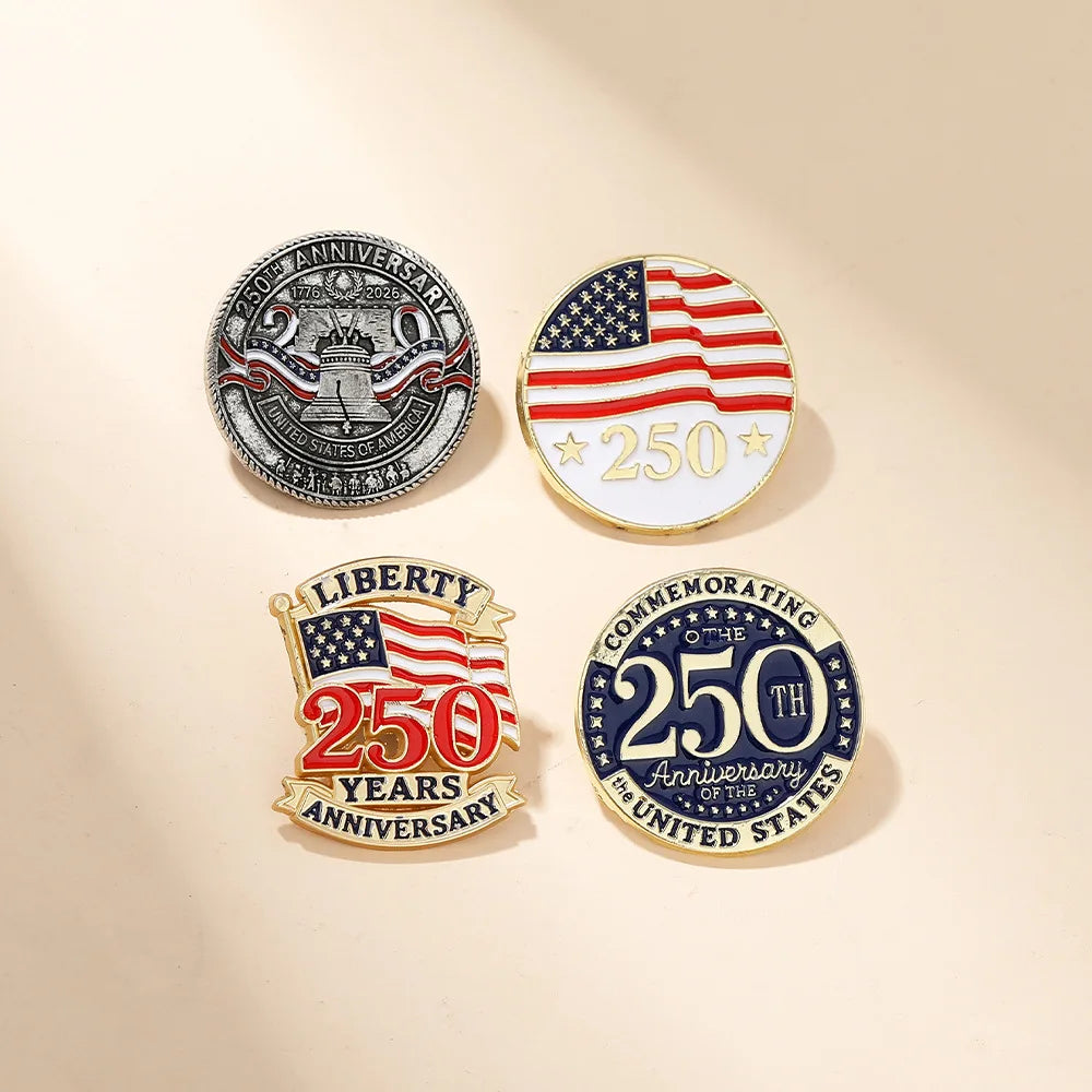 Limited Edition Patriot Pin – American Independence 250 Years Commemorative Enamel Brooch Badge Gift