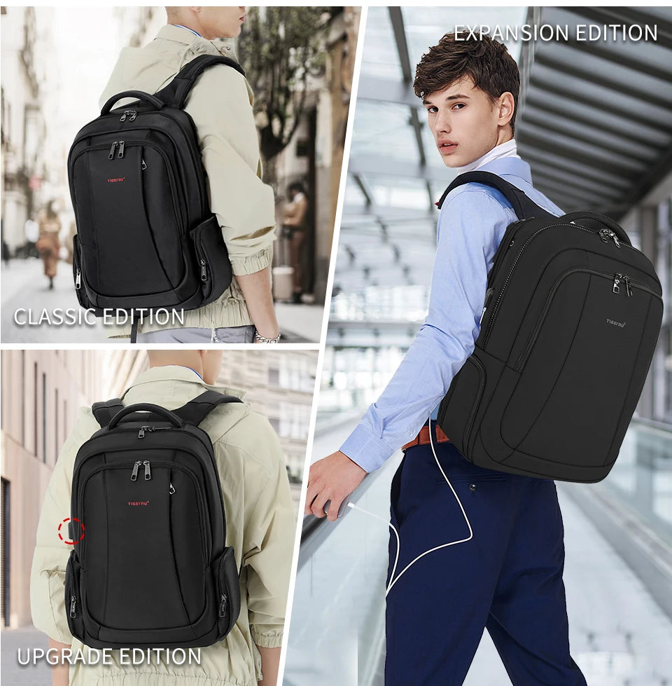 TIGERNU Laptop Backpack for Men – Waterproof Business Travel Backpack
