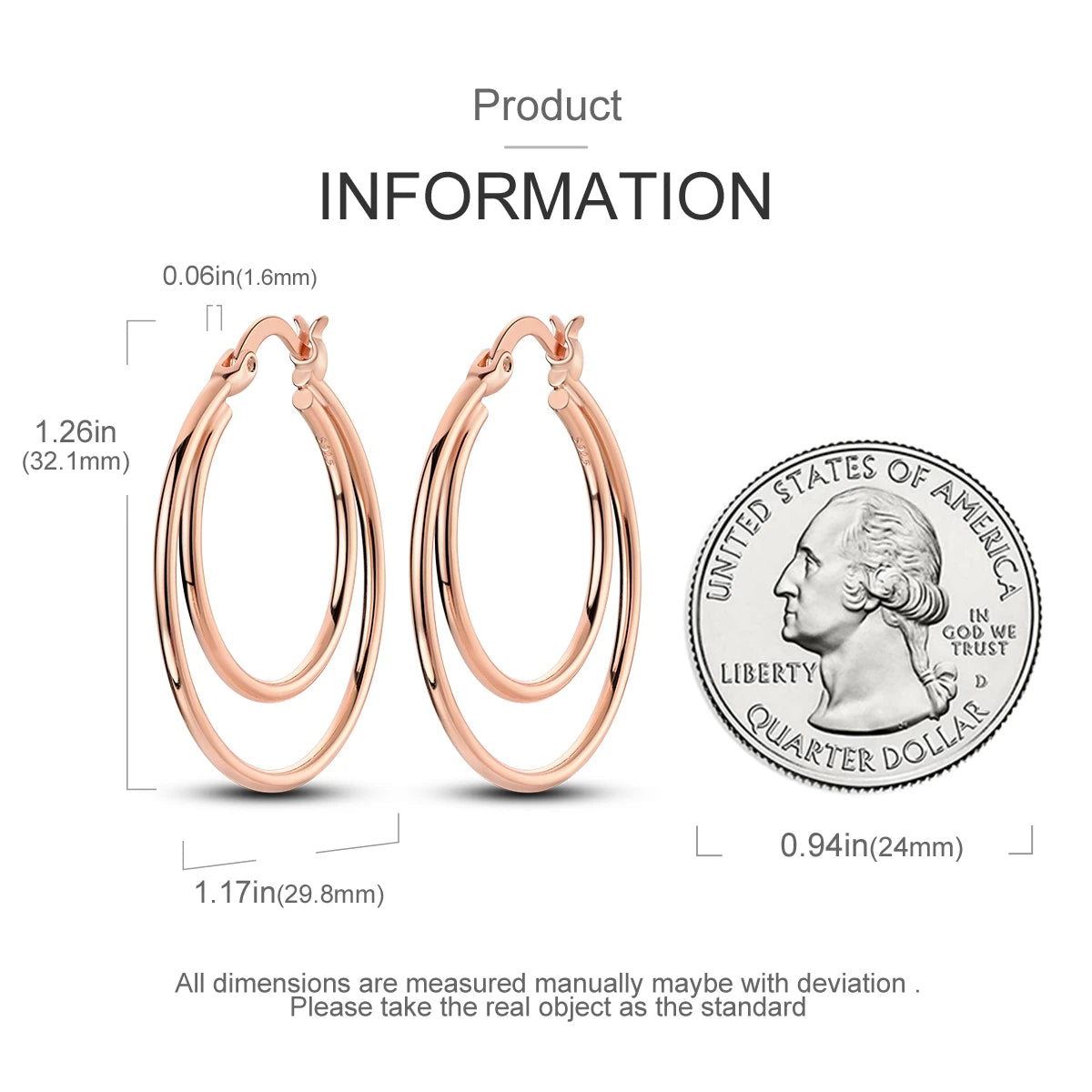 925 Sterling Silver Hoop Earrings – Minimalist Layered Huggie Earrings for Women