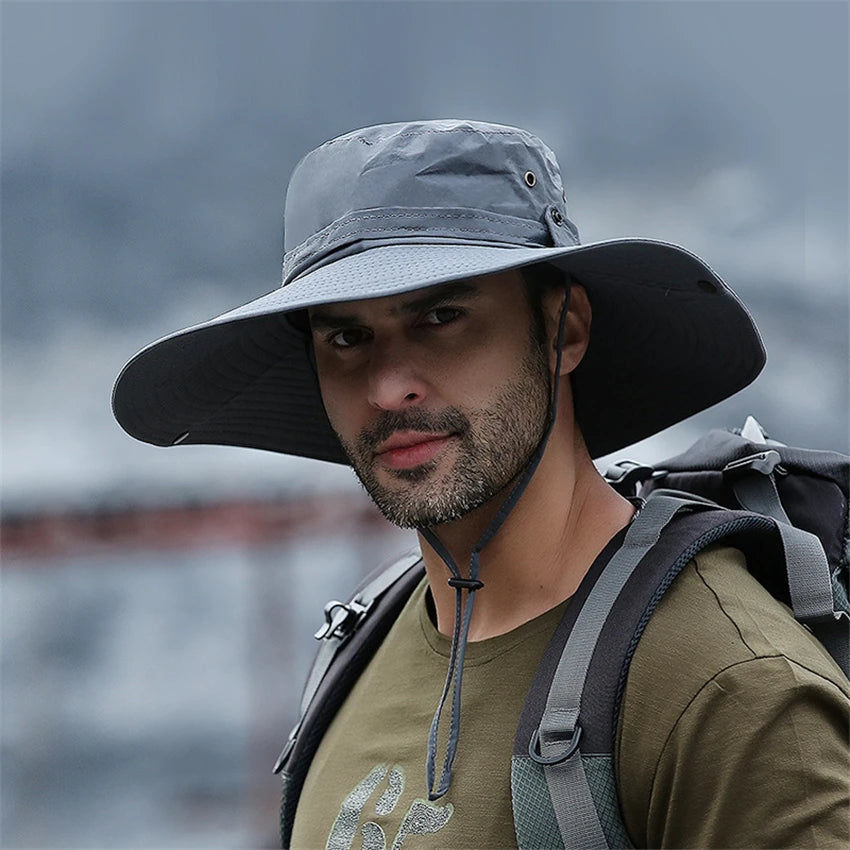 Wide Brim Sun Hat – UV Protection Outdoor Fishing & Hiking Hat