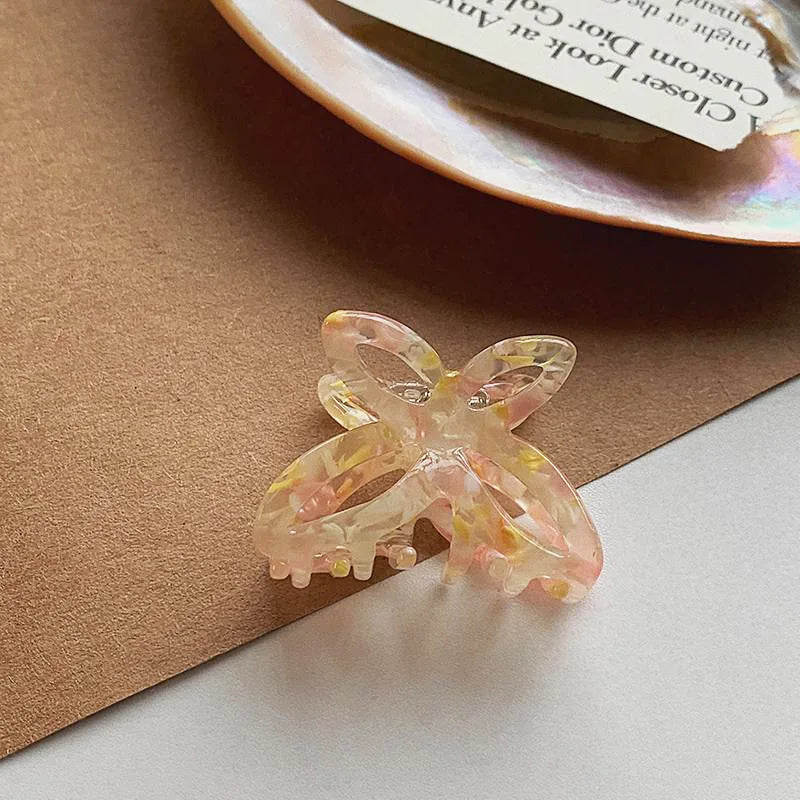 Mini Butterfly Hair Claw Clips – Cute Acrylic Floral Jaw Clips for Women & Girls