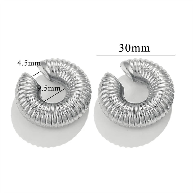 Chunky Hoop Earrings – Gold & Silver Statement Earrings