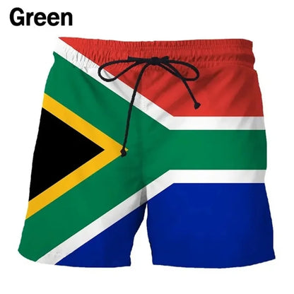 Men’s National Flag Swim Trunks – Quick Dry Beach Shorts