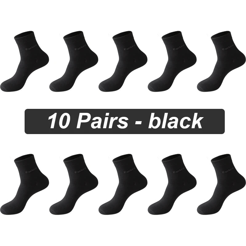 Bamboo Fiber Crew Socks – Soft Breathable Casual Dress Socks for Men & Women