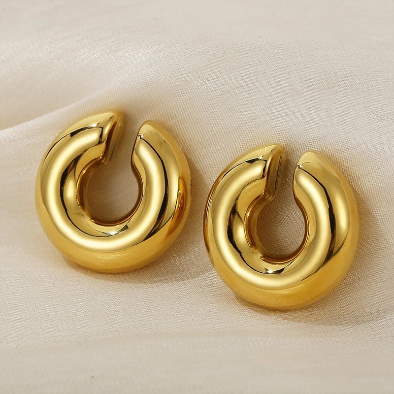 Chunky Hoop Earrings – Gold & Silver Statement Earrings