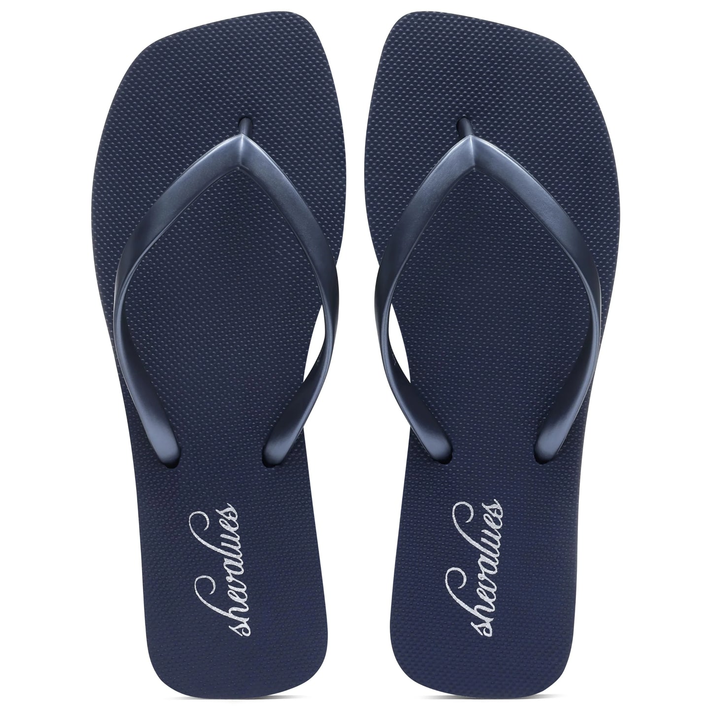Gacimy Summer Women's Flip Flops Fashion Square Toe Flip Flops Comfort Lightweight Rubber Beach Pool Thong Sandals Bath Slippers