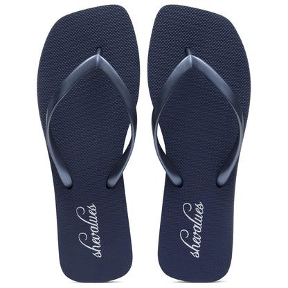 Gacimy Summer Women's Flip Flops Fashion Square Toe Flip Flops Comfort Lightweight Rubber Beach Pool Thong Sandals Bath Slippers