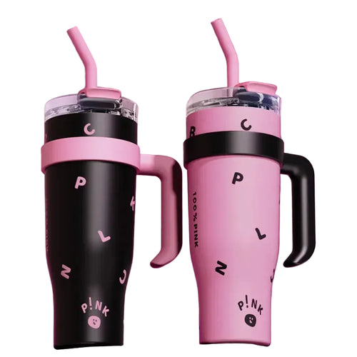 1200ml Stainless Steel Thermos Bottle with Handle & Straw Insulated Travel Mug