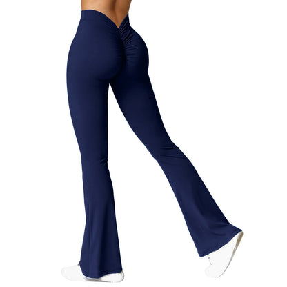 Women’s Scrunch Flare Yoga Pants – High Waisted Bootcut Leggings Butt Lift Fitness & Lounge Pants