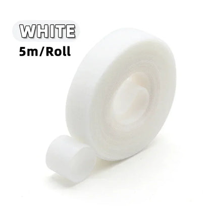 5m/roll Reusable Cable Management Strap Roll – Hook & Loop Fastener Tape