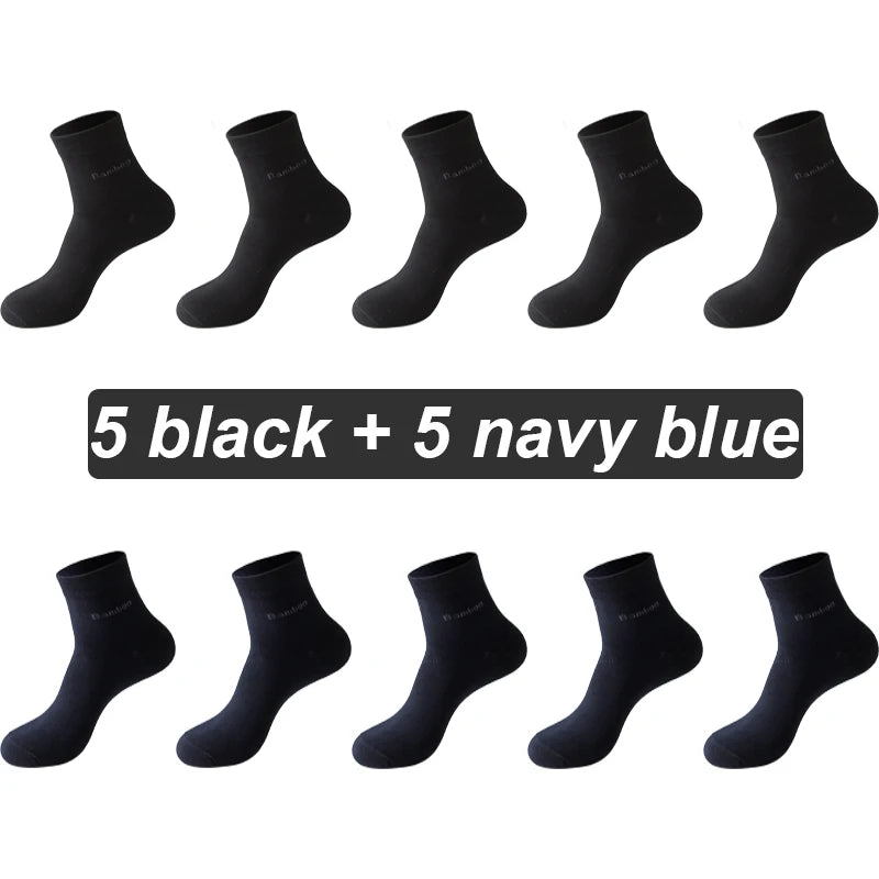 Bamboo Fiber Crew Socks – Soft Breathable Casual Dress Socks for Men & Women