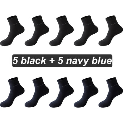 Bamboo Fiber Crew Socks – Soft Breathable Casual Dress Socks for Men & Women