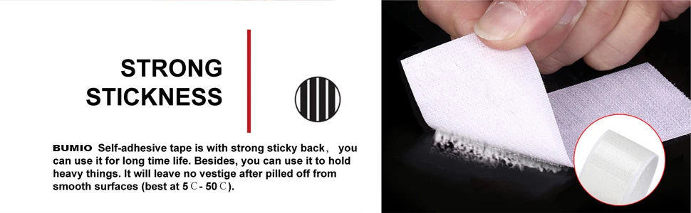 Heavy Duty Hook and Loop Tape – Self Adhesive Fastener Strip for Home & Office