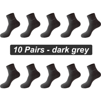 Bamboo Fiber Crew Socks – Soft Breathable Casual Dress Socks for Men & Women
