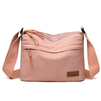 Minimalist Crossbody Shoulder Bag – Lightweight Casual Nylon Messenger Bag for Women