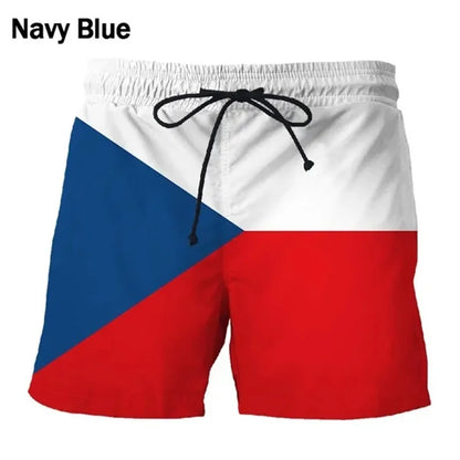 Men’s National Flag Swim Trunks – Quick Dry Beach Shorts
