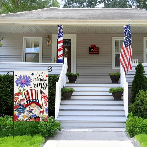 4Th of July Garden Flags for Outside, Let FREEDOM Ring Patriotic