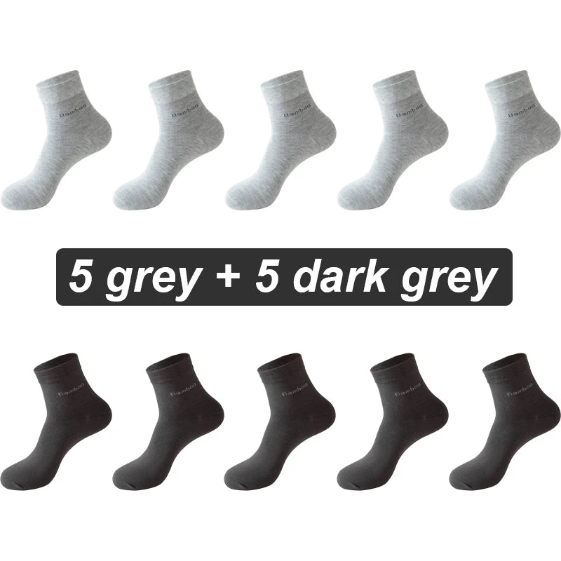 Bamboo Fiber Crew Socks – Soft Breathable Casual Dress Socks for Men & Women