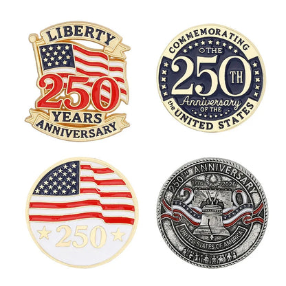 Limited Edition Patriot Pin – American Independence 250 Years Commemorative Enamel Brooch Badge Gift