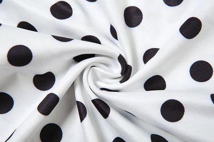 Polka Dots Tank Tops Women Sexy Low-Neck Off Shoulders Backless Street Fashion Versatile Style Ruched Elegant Outfits