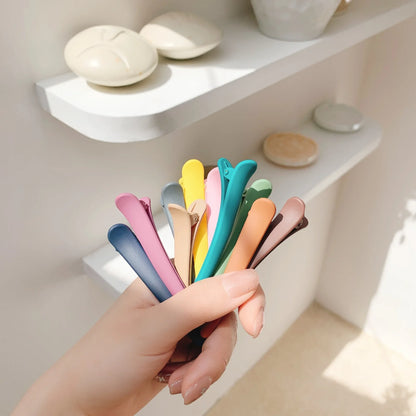 4Pcs/Set Matte Snap Hair Clips Set – Minimalist Colorful Korean Barrettes for Women & Girls