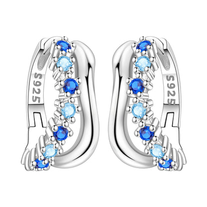 925 Sterling Silver Hoop Earrings – Minimalist Layered Huggie Earrings for Women