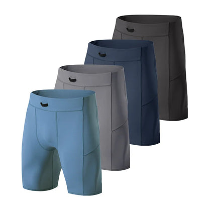 Men’s Compression Cycling Shorts – High Stretch Athletic Running Shorts for Gym & Training