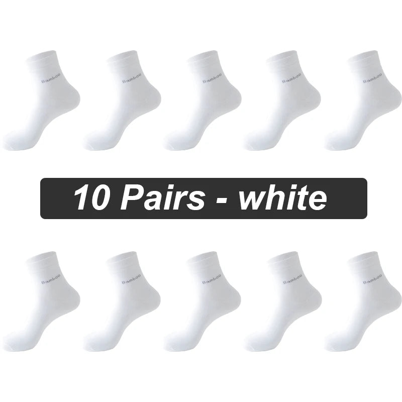 Bamboo Fiber Crew Socks – Soft Breathable Casual Dress Socks for Men & Women