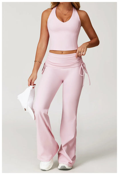 Women Yoga Set 2 Piece Workout Outfit High Waist Leggings Sports Bra Gym Wear